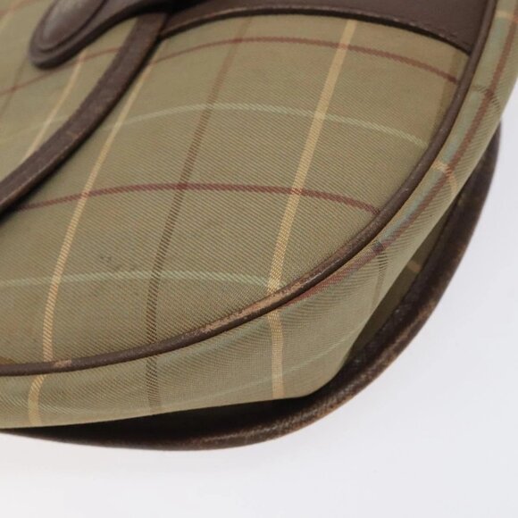 Burberrys Nova Check Shoulder Bag Canvas Beige Gold Auth BA2319 - Picture 5 of 16